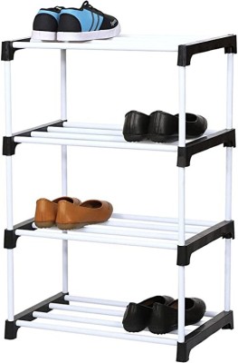 BAE 4 layer strong PVC pipe shoe stand Plastic Shoe Stand(Black, White, Multicolor, 4 Shelves, DIY(Do-It-Yourself))