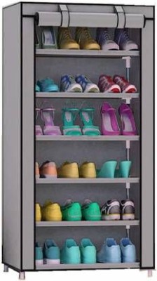 DEMARK Best Heavy Quality Multi-Storage Rack Metal Shelf Metal Shoe Stand(Grey, 6 Shelves, DIY(Do-It-Yourself))