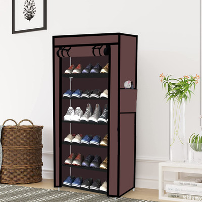 GlowSilk Metal Shoe Stand(Brown, 6 Shelves, DIY(Do-It-Yourself))