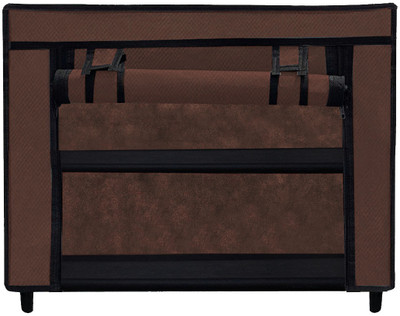 URBAN CHOICE Metal Collapsible Shoe Stand(BROWN, 2 Shelves, DIY(Do-It-Yourself))