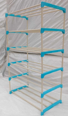 YASHVI 006 Plastic Shoe Stand(SKY BLUE, 6 Shelves, DIY(Do-It-Yourself))