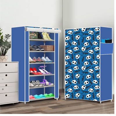 Styleys 6 Shelf Foldable Collapsible ShoeRack Metal Collapsible Shoe Stand(21|Blue Before Christmas, 6 Shelves, DIY(Do-It-Yourself))