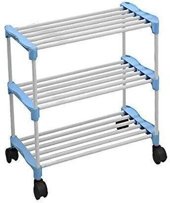 PARASNATH Smart Shoe Rack with 3 Shelves/ 3 Layer Shoes Stand Metal Shoe Rack(White, 3 Shelves, DIY(Do-It-Yourself))