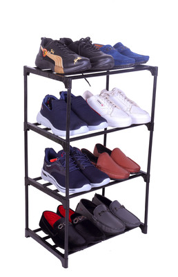 Reom Enterprise Reom Enterprise Heavy PVC pipe shoe rack stand Plastic Shoe Stand(white, 4 Shelves, DIY(Do-It-Yourself))