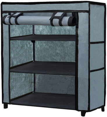 URBAN CHOICE Metal Collapsible Shoe Stand(GREY, 3 Shelves, DIY(Do-It-Yourself))