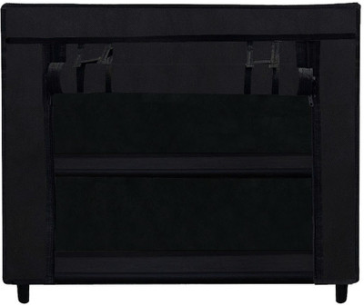 URBAN CHOICE Metal Collapsible Shoe Stand(BLACK, 2 Shelves, DIY(Do-It-Yourself))