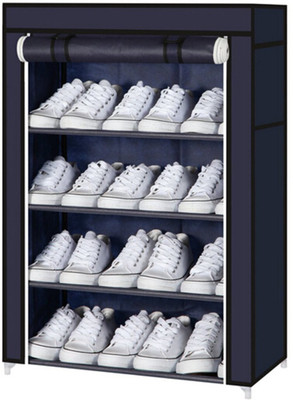 PAffy Metal Collapsible Shoe Stand , Metal Collapsible Shoe Stand(Blue, 4 Shelves, DIY(Do-It-Yourself))