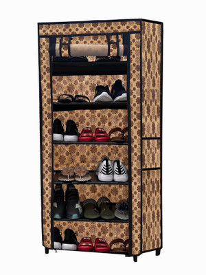 URBAN CHOICE 6 Layer Flowerprint Shoe Storage Lightweight and Sturdy Organizer Metal Collapsible Shoe Stand(Multicolour, 6 Shelves, DIY(Do-It-Yourself))