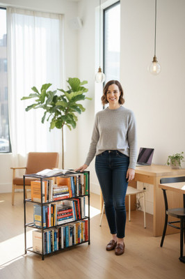 shreejikart SpaceSaver 4 Layer Plastic Shoe Organizer Plastic Collapsible Shoe Stand(BLACK, 4 Shelves, DIY(Do-It-Yourself))