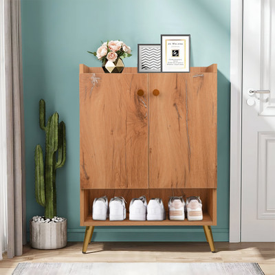 Urbanspace Multi-Layer Shoe Rack– Compact, Sturdy, and Multipurpose Organizer Engineered Wood Shoe Rack(FASTAFF OAK LIGHT, 6 Shelves, Knock Down)
