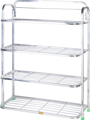 Patelraj Pure Stainless Steel Book No.4 Iron Wall Shelf(Number of Shelves - 4, Steel)
