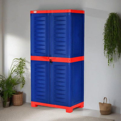 Supreme Fusion SR 2 Plastic Shoe Rack(Red Blue, 7 Shelves, DIY(Do-It-Yourself))