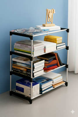 YASHVI This is a great storage cabinet for your home to store your shoes, books, kids Plastic Shoe Stand(dark black, 4 Shelves, DIY(Do-It-Yourself))