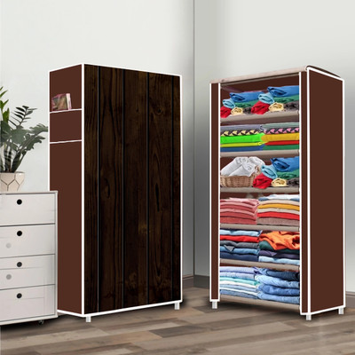 BRANTOX Shoe Rack Organizer – 6 Tier, Foldable, Space-Saving Cabinet for Shoes Plastic Shoe Stand(Wood Elegant Printed, 6 Shelves, DIY(Do-It-Yourself))