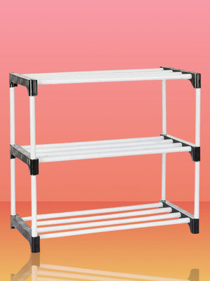 HPH CARFTT Dish Drainer Kitchen Rack Plastic Corner Kitchen Counter Shelf - 3-Tier Spice Rack Organizer for Small Spaces