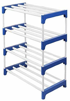 sarmaji store 4 sleeves HARD PVC pipe shoe rack Plastic Shoe Rack(Blue, 4 Shelves, DIY(Do-It-Yourself))