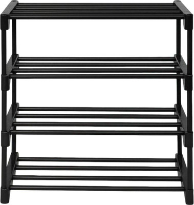 RKE 4 layer Rack Plastic Shoe Stand(Black, 4 Shelves, DIY(Do-It-Yourself))