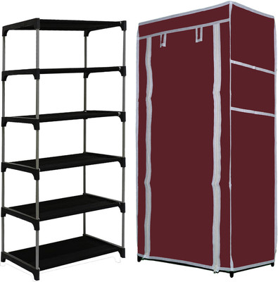 girja GIRJA® 5 Layer Shoe Rack Stand for Home Multipurpose Plastic Shoe Rack(Maroon, 5 Shelves, DIY(Do-It-Yourself))