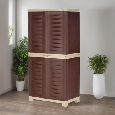 Supreme Fusion SR 2 Plastic Shoe Rack(Dark Beige, Globus Brown, 7 Shelves, DIY(Do-It-Yourself))