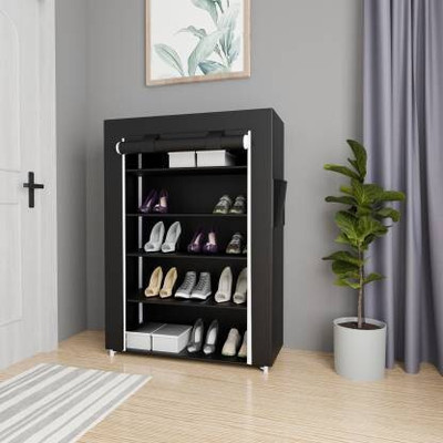 Philoshop Shoe Organizer Metal Collapsible Shoe Stand(Black, 5 Shelves, DIY(Do-It-Yourself))