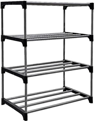 RACKZILLA Multipurpose Metal Shoe Rack(Grey, 4 Shelves, DIY(Do-It-Yourself))