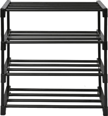 keeva Plastic Shoe Stand(Black, 4 Shelves, DIY(Do-It-Yourself))