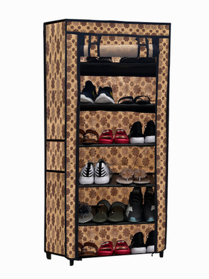 URBAN CHOICE 6 Layer Flowerprint Shoe Rack Neat Durable and Dust Proof Design Metal Collapsible Shoe Stand(Multicolour, 6 Shelves, DIY(Do-It-Yourself))