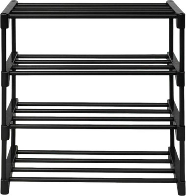Plexus enterprises PP RD7484 (4 layer Rack ) Plastic Shoe Stand(Black, 4 Shelves, DIY(Do-It-Yourself))