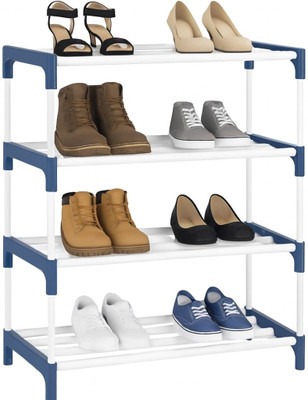 DBE Plastic Shoe Rack(BLUE, 4 Shelves, DIY(Do-It-Yourself))