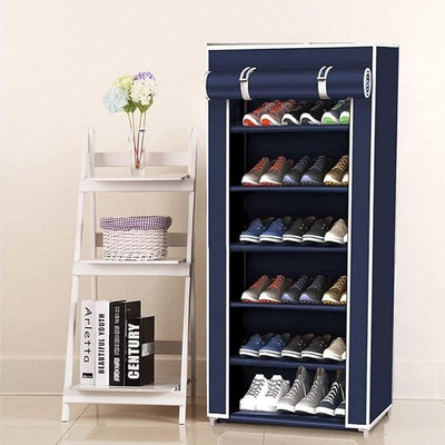 Uniquefashion UNIQUEFASHION 6-Layer Shoe Rack – BLUE | Durable & Stylish Shoe Organizer Plastic Collapsible Shoe Stand(BLUE, 6 Shelves, DIY(Do-It-Yourself))