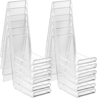 GTB LITE Pack of 12 Multipurpose Acrylic Shoe Display Stand Space Saving Durable Sturdy Plastic Shoe Stand(Transparet, 12 Shelves, Pre-assembled)