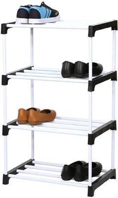 BRANTOX Shoe Rack 4 Step Multipurpose Rack Stand Plastic Collapsible Shoe Stand(Black, 4 Shelves, DIY(Do-It-Yourself))
