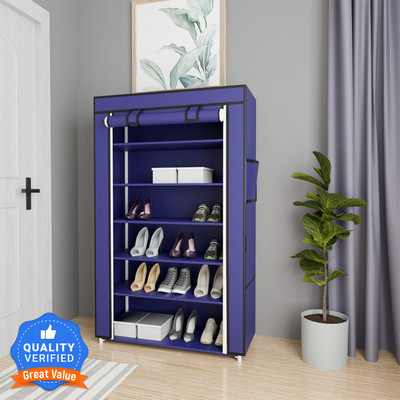 Flipkart Perfect Homes Studio Plastic Collapsible Shoe Stand(Violet, 6 Shelves, DIY(Do-It-Yourself))