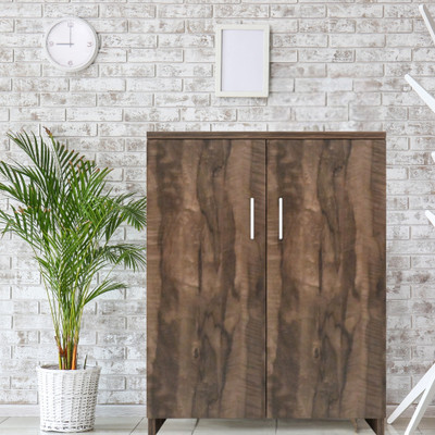 SPECIALITY PANELS 2 Doors Multipurpose Cabinet with 10 years guarantee against Borer & Termites Engineered Wood Shoe Rack(Choco Silk Dark Texture, 4 Shelves, DIY(Do-It-Yourself))