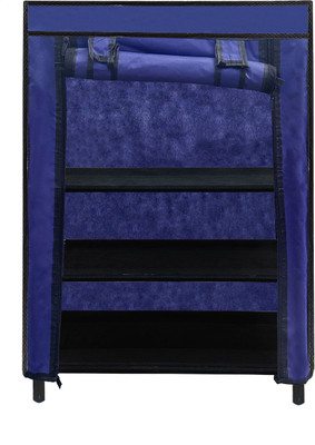 GlowSilk Metal Shoe Rack(Blue, 4 Shelves, DIY(Do-It-Yourself))
