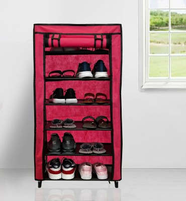 Philoshop 6 Layer Pink Normal Shoe rack Metal Shoe Stand(Pink, 6 Shelves, Pre-assembled)