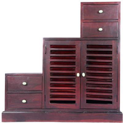 Made Wood PIPER-SR-1013 Solid Wood Shoe Rack(MAHOGANY, 1 Shelves, Pre-assembled)