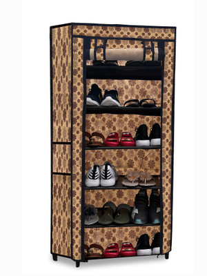 URBAN CHOICE 6 Layer Flowerprint Shoe Storage Rack Keep Shoes Neat and Clean Metal Collapsible Shoe Stand(Multicolour, 6 Shelves, DIY(Do-It-Yourself))