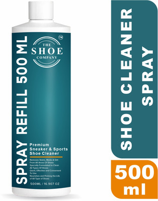 THE SHOE COMPANY Shoe Cleaner Refill 500ml Eco-Friendly Refill Bottle for Continued Cleaning Cleaner(Generic, Leather, Nylon, Sports Shoes, Synthetic Leather, Blue)