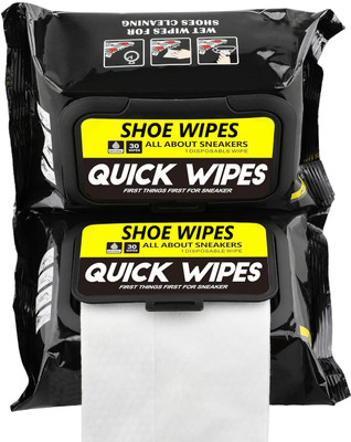 Eco-Gals Natural & Shoe Cleaner Wipe- 2 Packs of 30 Pcs - Portable Cleaner Shoe Wipes Cleaner(Leather, Nubuck, Nylon, Sports Shoes, Synthetic Leather, White)
