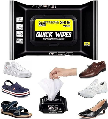 crownsmill Sneaker & Shoe Cleaner Wipes - 1 Packs of 80 Cleaner(Generic, Multicolor)