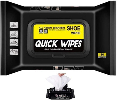 VDNSI Portable Sneakers Cleaner Shoe Wipes Quickly Remove Dirt & Stains, 80Pcs Pack-1 Cleaner(Sports Shoes, Leather, Velour, Nylon, White)