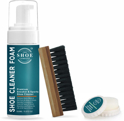 THE SHOE COMPANY Starter Kit Foam Cleaner 150 ml 1 Brush & Sponge for basic shoe cleaning. Cleaner(Generic, Leather, Nubuck, Nylon, Sports Shoes, Suede, Synthetic Leather, Natural) THE SHOE COMPANY Starter Kit Foam Cleaner 150 ml 1 Brush & Sponge for basic shoe cleaning. Cleaner(Generic, Leather, Nubuck, Nylon, Sports Shoes, Suede, Synthetic Leather, Natural)