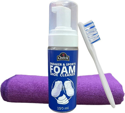Quick Sneakers & Sports Shoe Foam Cleaner Kit |Pack - 150 ML| Ready to use foam Cleaner(Sports Shoes, Multicolor)