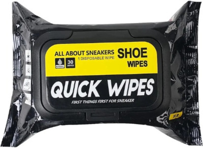 Deetya Shoe Cleaner Wipes 1 Packs of 80 Portable Cleaner Shoe Wipes Sports Cleaner(Velour, Leather, Sports Shoes, Synthetic Leather, White)
