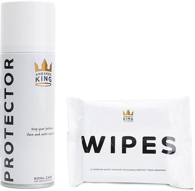 Sneaker King Shoe Protector Stain & Water Repellent Spray & Quick Sneaker Cleaning Wipes Water Proofer(Generic, Natural)