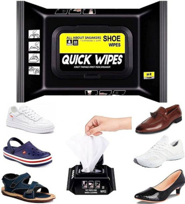 Swachh Shoe Cleaner Wipes - 1 Packs of 80 - Portable Wipes Quickly Remove Dit s513g Cleaner(Generic, Leather, Nubuck, Nylon, Sports Shoes, Suede, Synthetic Leather, Velour, White)