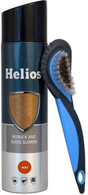 Helios Shoe Accessories Kit 1 Nubuck Suede Glower, 1 Nubuck Suede Brush-RUST Cleaner(Leather, Nubuck, Sports Shoes, Brown)