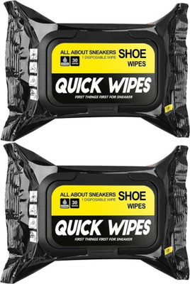 FUSIONN Natural Portable Sneaker Cleaner Shoe Wipes- (1 Packs of 80) Cleaner(Generic, Nylon, Sports Shoes, Synthetic Leather, White)