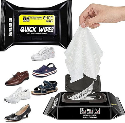bansi Natural sneaker & Shoe cleaner Wipes (80 Wipes, Set of 1 ) Shiner(Generic, White)